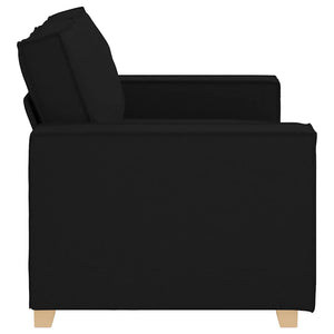 Canapé 2 places Noir 120 cm Tissu