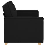Canapé 2 places Noir 120 cm Tissu