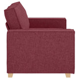 Canapé 2 places Rouge vin 120 cm Tissu