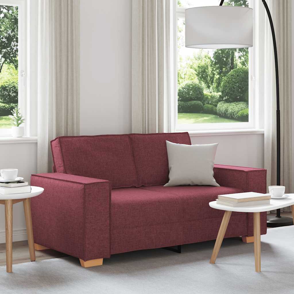 Canapé 2 places Rouge vin 120 cm Tissu