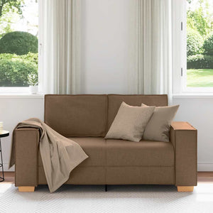 Canapé 2 places Marron 120 cm Tissu