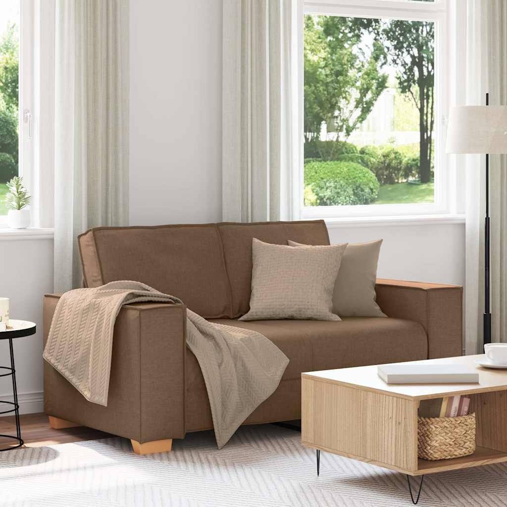 Canapé 2 places Marron 120 cm Tissu