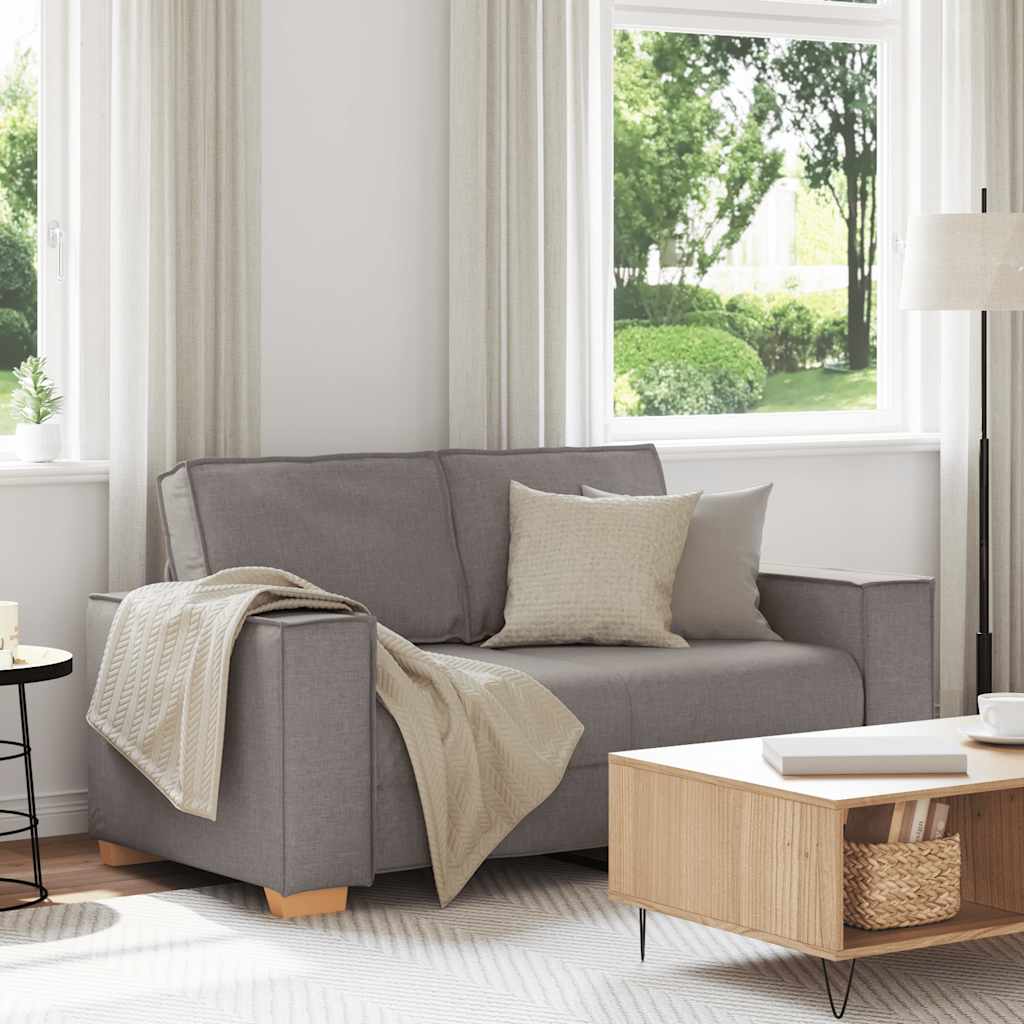 Canapé 2 places Taupe 120 cm Tissu