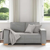 Canapé 2 places Gris nuage 120 cm Tissu