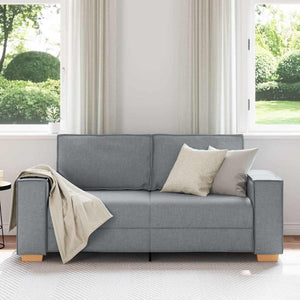Canapé 2 places Gris clair 140 cm Tissu