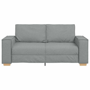 Canapé 2 places Gris clair 140 cm Tissu