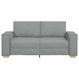 Canapé 2 places Gris clair 140 cm Tissu
