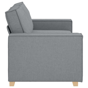Canapé 2 places Gris clair 140 cm Tissu