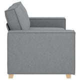 Canapé 2 places Gris clair 140 cm Tissu