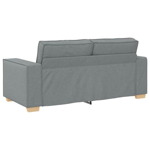 Canapé 2 places Gris clair 140 cm Tissu