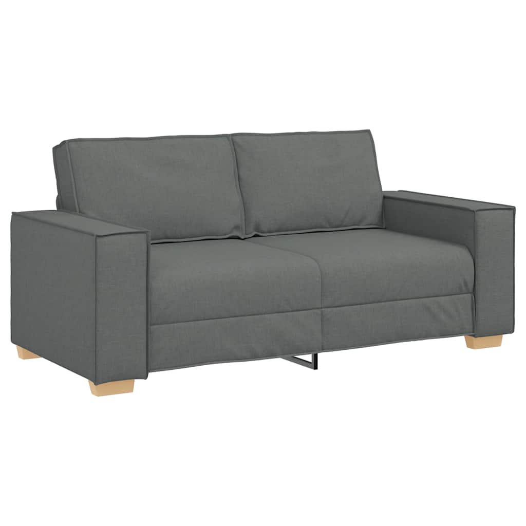 Canapé 2 places Gris foncé 140 cm Tissu