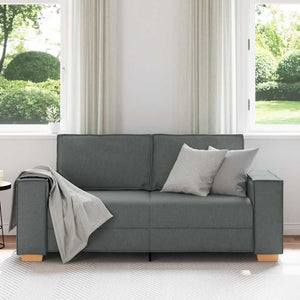 Canapé 2 places Gris foncé 140 cm Tissu