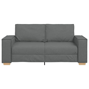 Canapé 2 places Gris foncé 140 cm Tissu