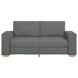 Canapé 2 places Gris foncé 140 cm Tissu