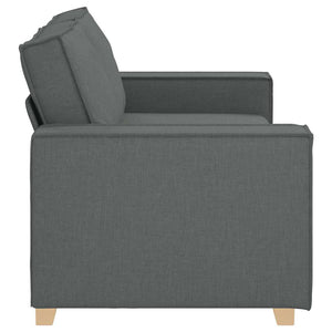 Canapé 2 places Gris foncé 140 cm Tissu
