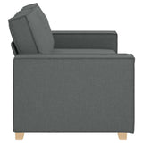 Canapé 2 places Gris foncé 140 cm Tissu