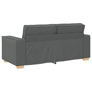 Canapé 2 places Gris foncé 140 cm Tissu