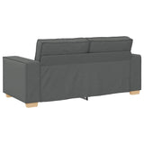 Canapé 2 places Gris foncé 140 cm Tissu