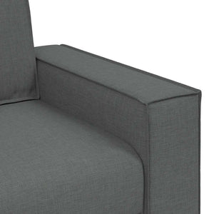 Canapé 2 places Gris foncé 140 cm Tissu
