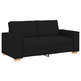 Canapé 2 places Noir 140 cm Tissu