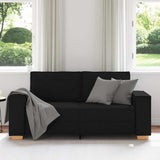 Canapé 2 places Noir 140 cm Tissu