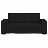 Canapé 2 places Noir 140 cm Tissu