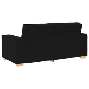 Canapé 2 places Noir 140 cm Tissu