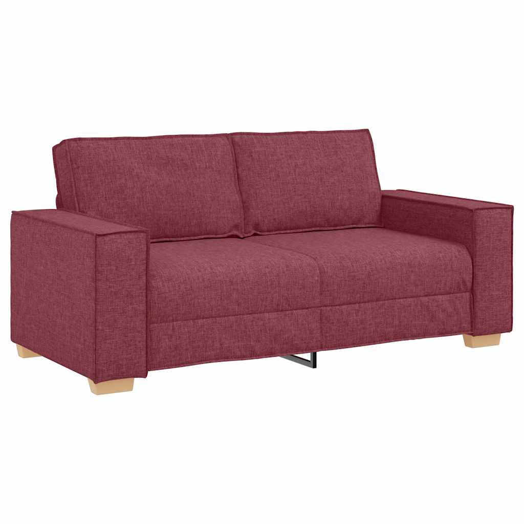 Canapé 2 places Rouge vin 140 cm Tissu