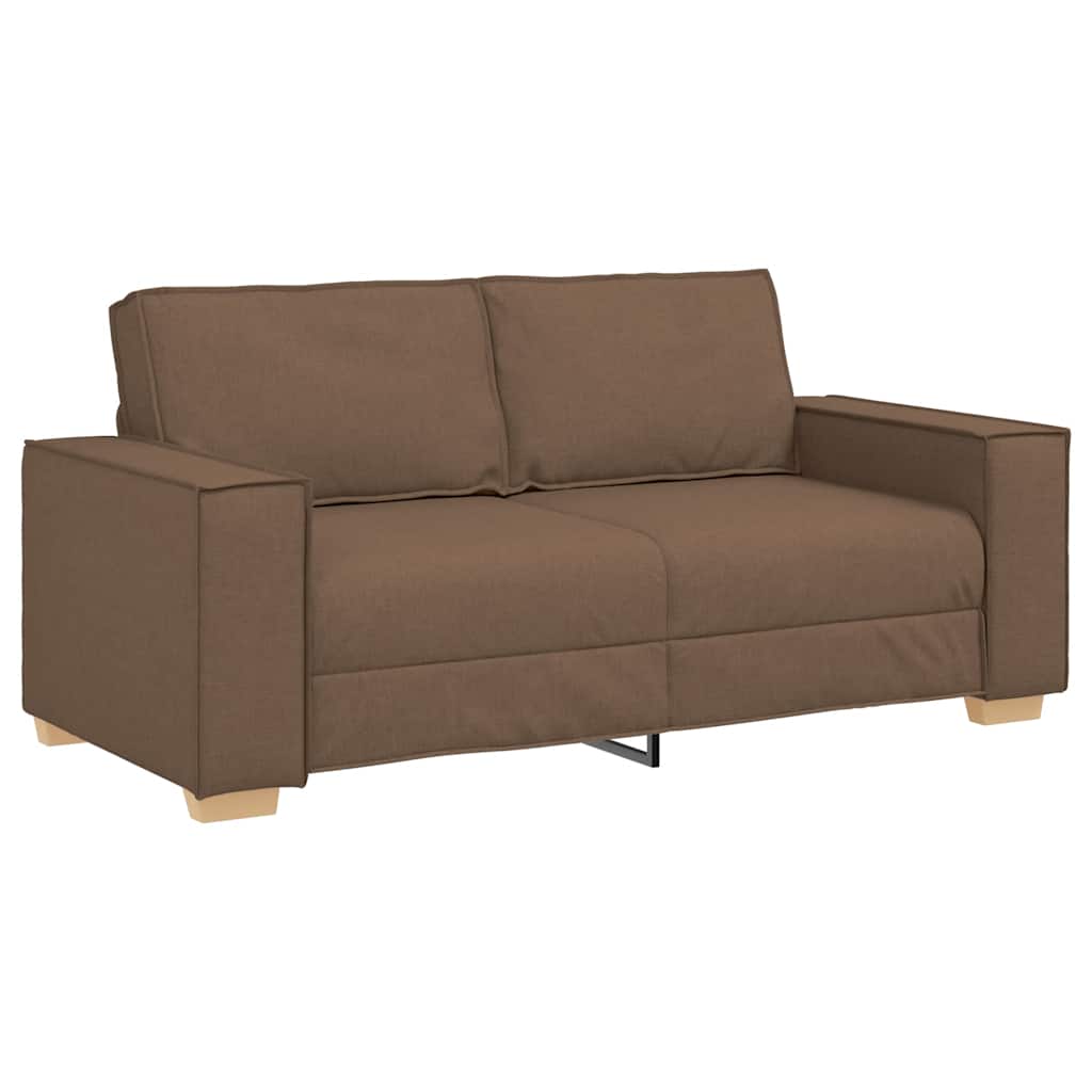 Canapé 2 places Marron 140 cm Tissu