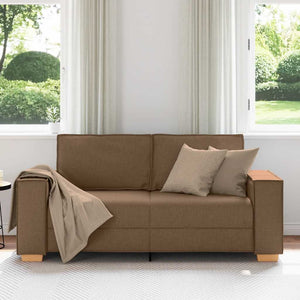 Canapé 2 places Marron 140 cm Tissu