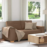 Canapé 2 places Marron 140 cm Tissu