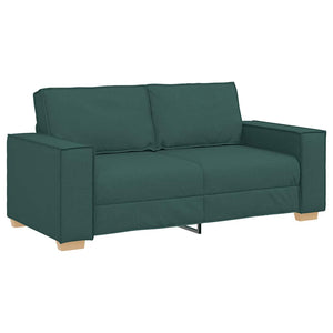 Canapé 2 places Vert foncé 140 cm Tissu