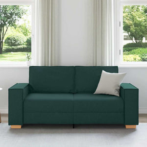Canapé 2 places Vert foncé 140 cm Tissu