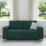 Canapé 2 places Vert foncé 140 cm Tissu