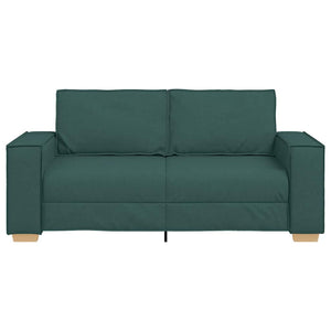 Canapé 2 places Vert foncé 140 cm Tissu