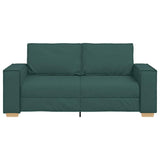 Canapé 2 places Vert foncé 140 cm Tissu