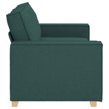 Canapé 2 places Vert foncé 140 cm Tissu