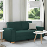 Canapé 2 places Vert foncé 140 cm Tissu