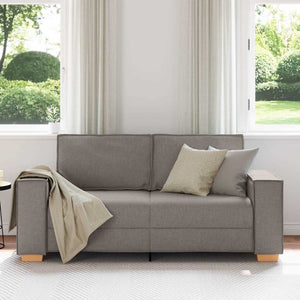 Canapé 2 places Taupe 140 cm Tissu