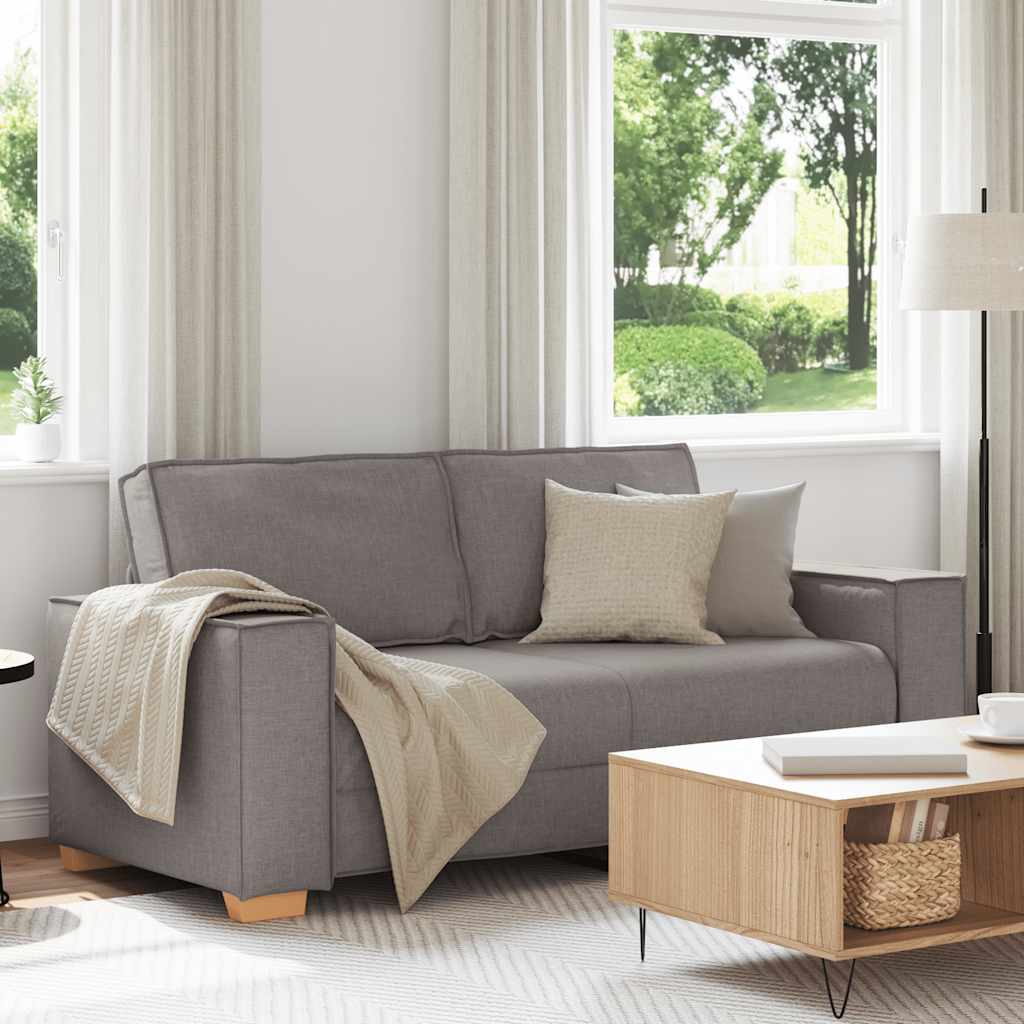 Canapé 2 places Taupe 140 cm Tissu