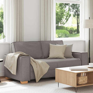 Canapé 2 places Taupe 140 cm Tissu