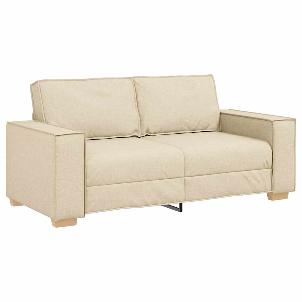 Canapé 2 places Crème 140 cm Tissu