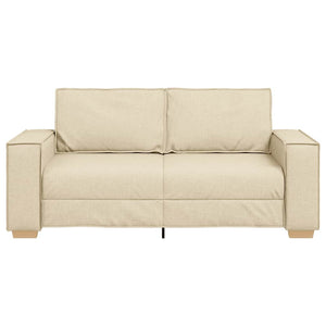Canapé 2 places Crème 140 cm Tissu