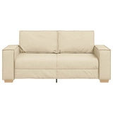 Canapé 2 places Crème 140 cm Tissu