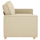 Canapé 2 places Crème 140 cm Tissu