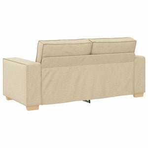 Canapé 2 places Crème 140 cm Tissu
