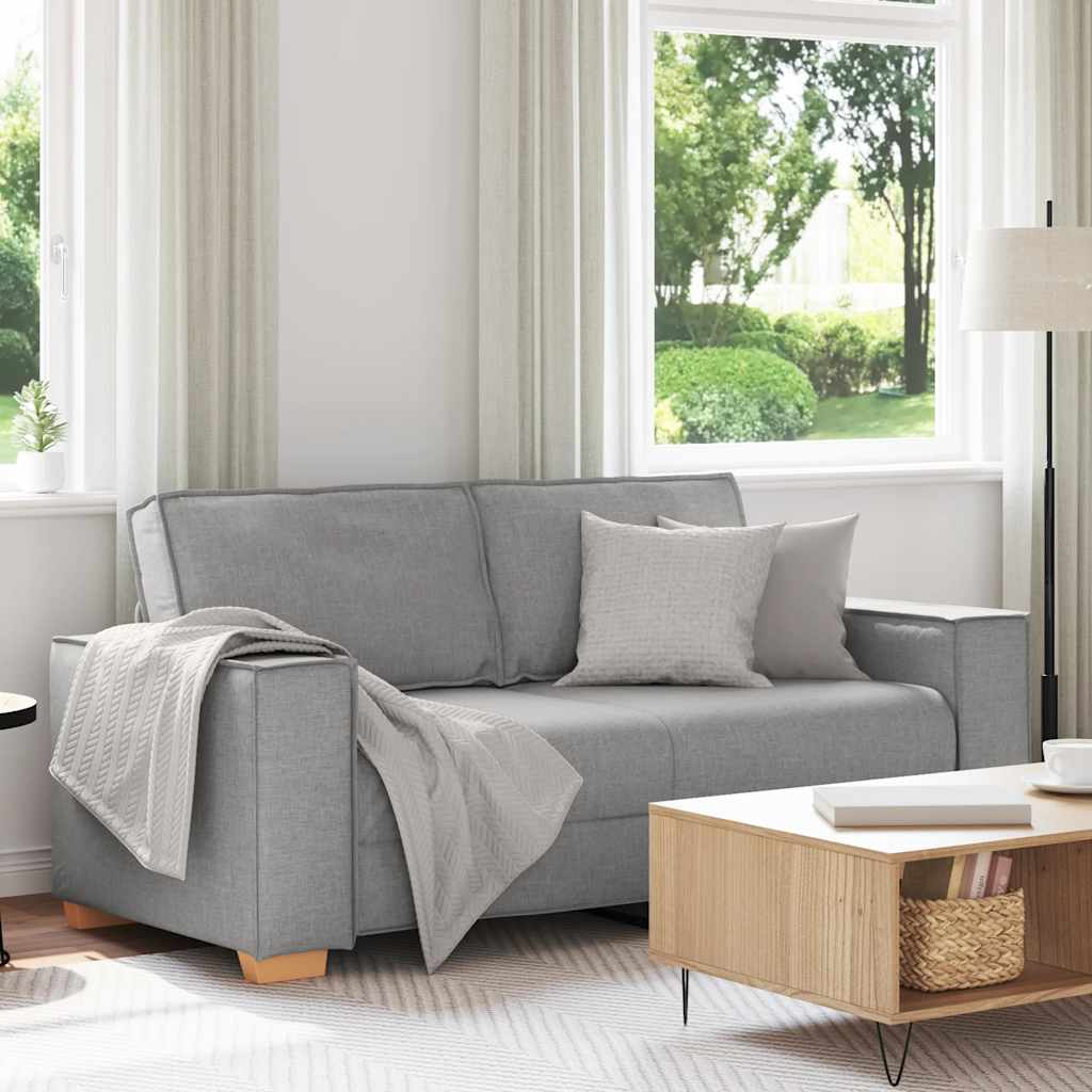 Canapé 2 places Gris nuage 140 cm Tissu