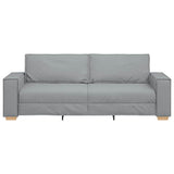 Canapé 3 places Gris clair 180 cm Tissu
