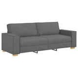 Canapé 3 places Gris foncé 180 cm Tissu