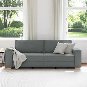 Canapé 3 places Gris foncé 180 cm Tissu